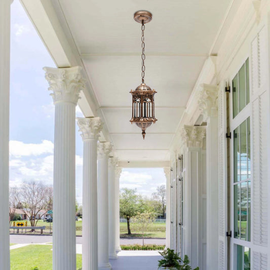 Metal Pendant Hanging Lamp for Garden, Balcony or Indoors