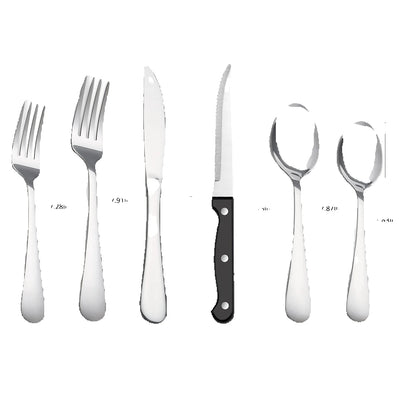 24 pcs Stainless Steel Flatware Set with Steak Knives