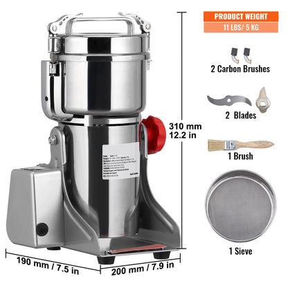 150-2500g Electric Mill Grinder for Spices, Coffee and Corn