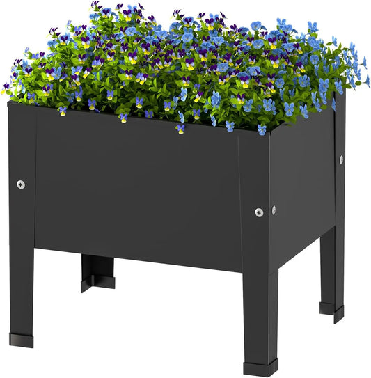 Black Elevated Garden Bed with Legs