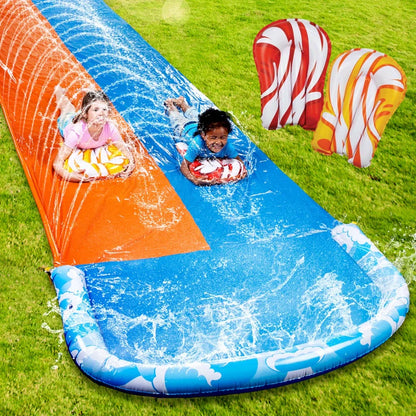 32.5ft Mega Inflatable Water Slide with Racing Lanes