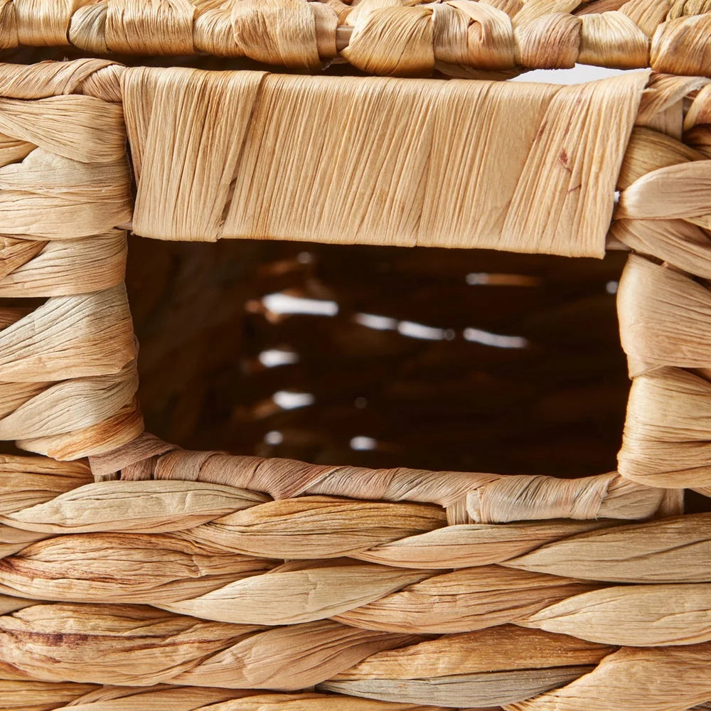 Handmade Woven Basket with Lid